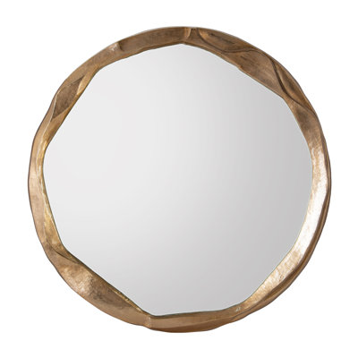 Miroir rond Ruga, grand or