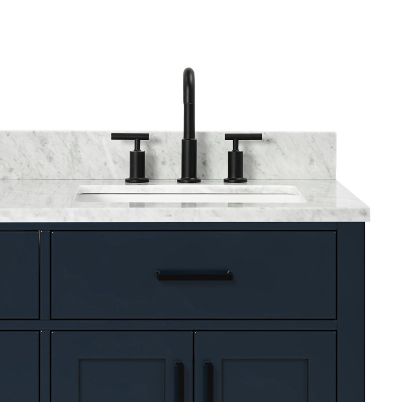 67 in. Double Vanity, Rectangular, Midnight Blue, 67"
