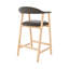 Tabouret de bar contemporain rembourré avec pieds en bois et dossier incurvé-1786285506-1710128798