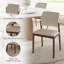 Chaise rembourrée Mid-Century pour salle à manger / cuisine (ensemble de 2)-806775035