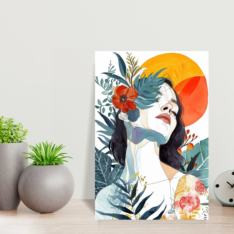 «Serene Floral Portrait Dreamy Elegant Peaceful Poppy Flower Nature», art mural, H 18 po x l 12 po