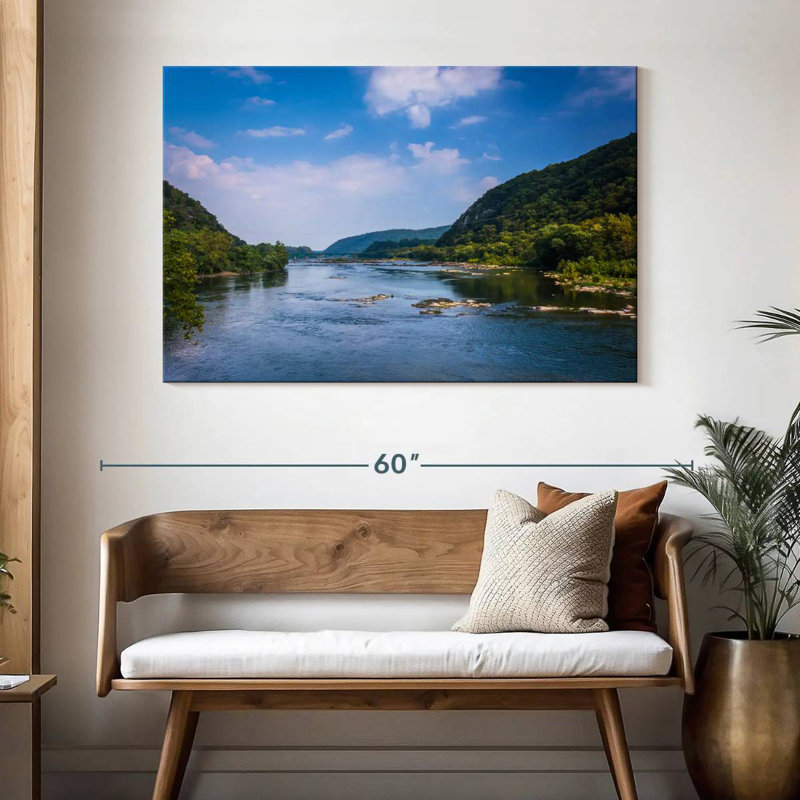 Vue dégagée de la rivière Alomac Potomac, H 32 po x l 48 po