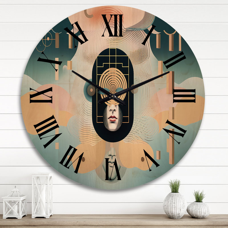 Horloge murale visionnaire à géométrie visionnaire, Très grand