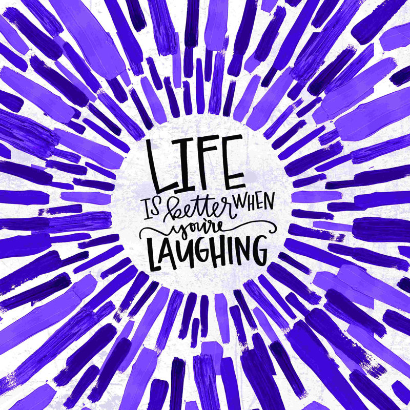 «Purple Life Laughing», reproduction sur toile tendue, H 12 po x l 12 po