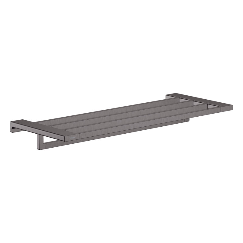 Porte-serviettes avec porte-serviettes hansgrohe AddStoris, Chrome poli noir