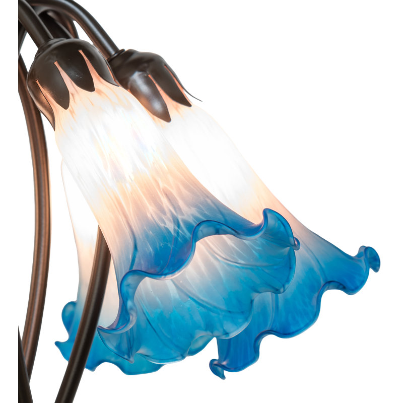 Tiffany Table Lamp, Pink;Blue, In-Line