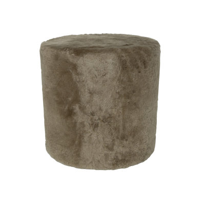  Furniture Tall Ottoman Shearling Round Butterscotch