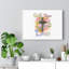 Faith, Hope, Love Cross Flowers - Wrapped Canvas Print-1016489057