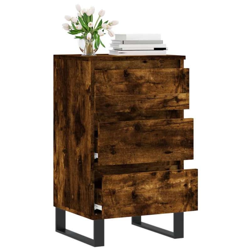 Janey End Table, Smoked Oak