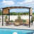 12 pi. L 9 pi. D Pergola en acier avec auvent-92280701