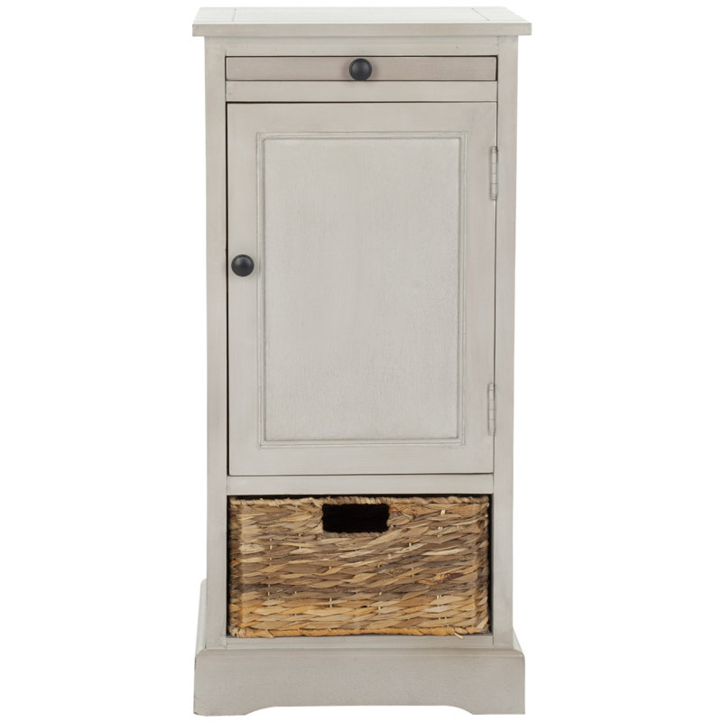 Solid Wood Accent Cabinet, Vintage Gray