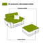 Chaise avec accoudoirs avec coussin en cuir véritable Coffee