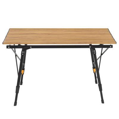 Aniso 90cm Solid Wood Rectangular Adjustable Folding Table