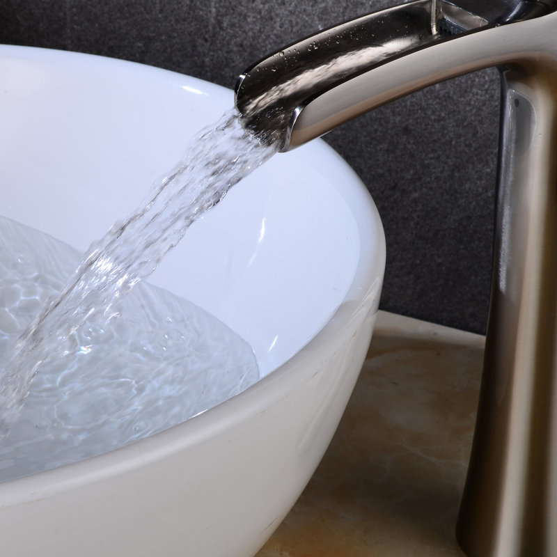 Robinet de salle de bain à un trou, Nickel brossé