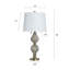 Lampe de table Rowan - abat-jour blanc-1161971624