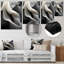Ombre grise apaisante III - Collages abstraits, art mural en métal-298846849