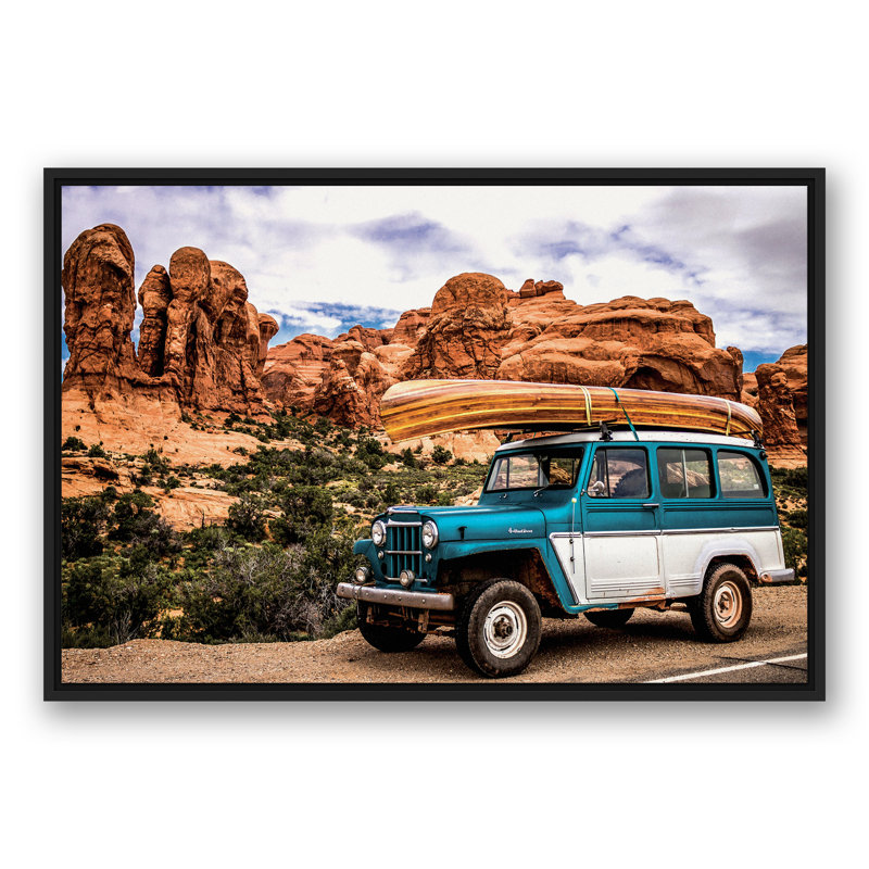 " Adventuring Jeep ", 13.75" H x 35.75" W x 1.75" D