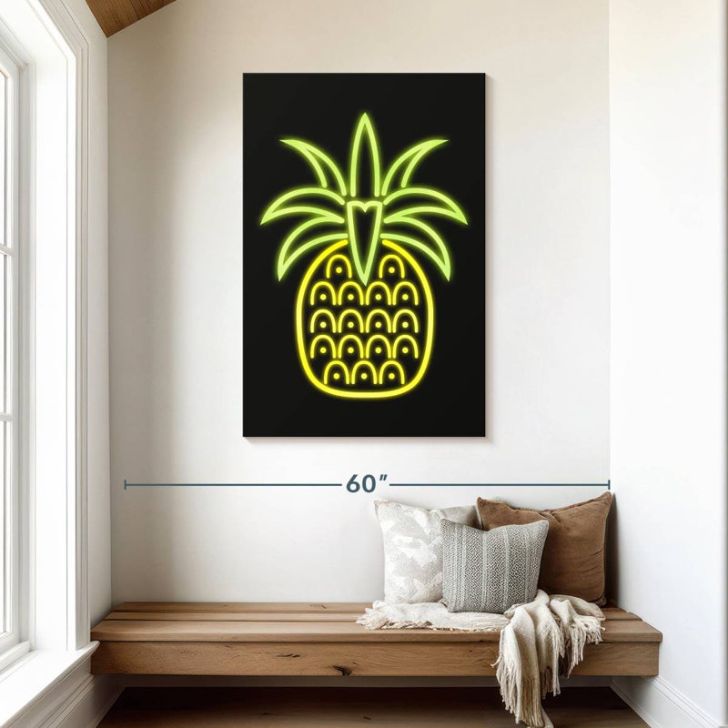 Yarlin Neon Pineapple, 45" H x 30" W