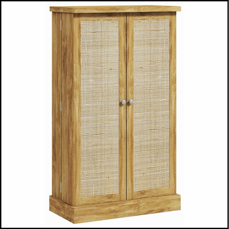 Armoire de rangement pour garde-manger de 41 po, armoire de cuisine autoportante avec 12 tablettes de porte, portes doubles, étagère à 5 niveaux et tablettes réglables