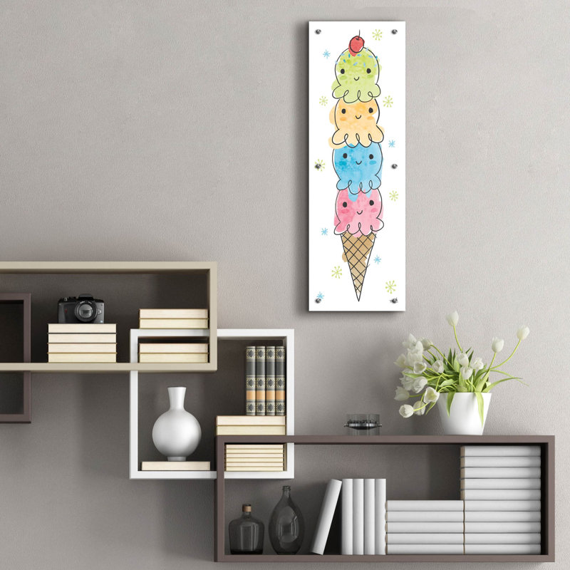 Art mural en verre «My traiter panneau 1» par Moira Hershey, H 36 po x l 12 po
