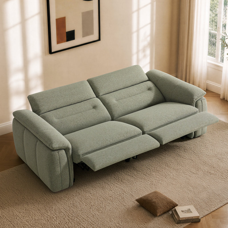 Canapé inclinable électrique Bauhaus Zero-Wall de 89,7 po avec 2 fauteuils inclinables indépendants — Dégagement de 4,25 po