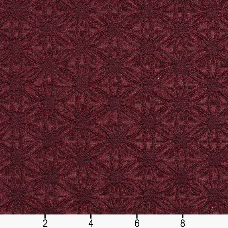 Tissu floral matelassé, Bourgogne 3