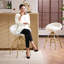 Ensemble de 2 tabourets de bar avec pivot et repose-pieds Modern Teddy Modern