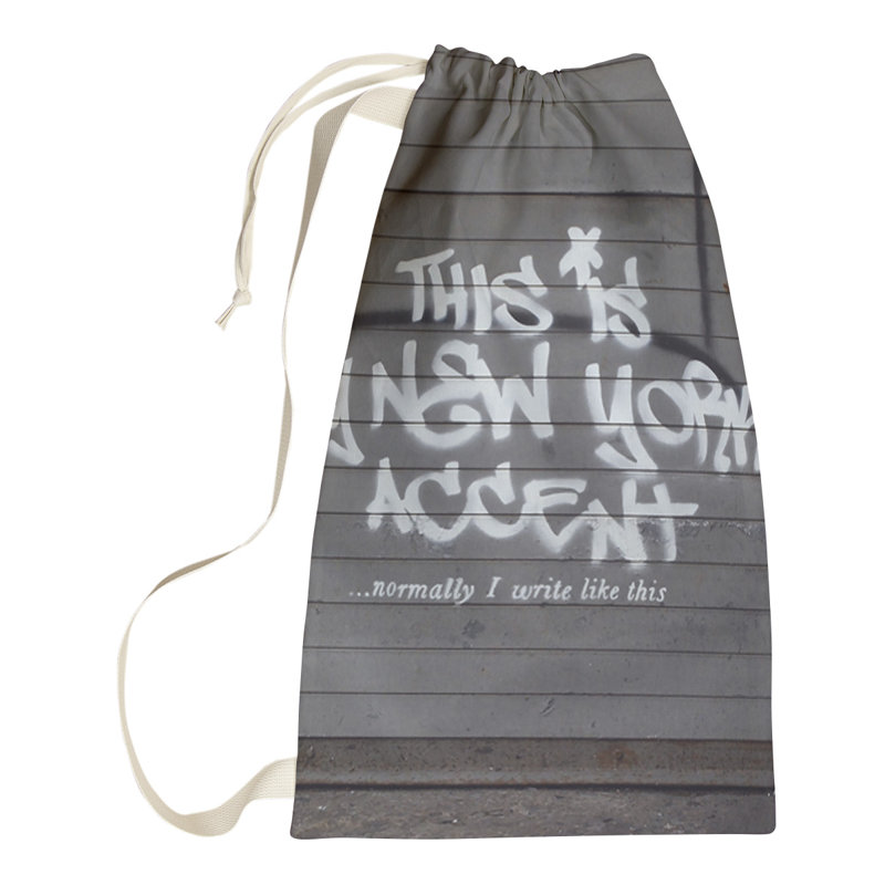 Fabric Laundry Bag with Handles, Large (36" H x 28" W x 1" D)