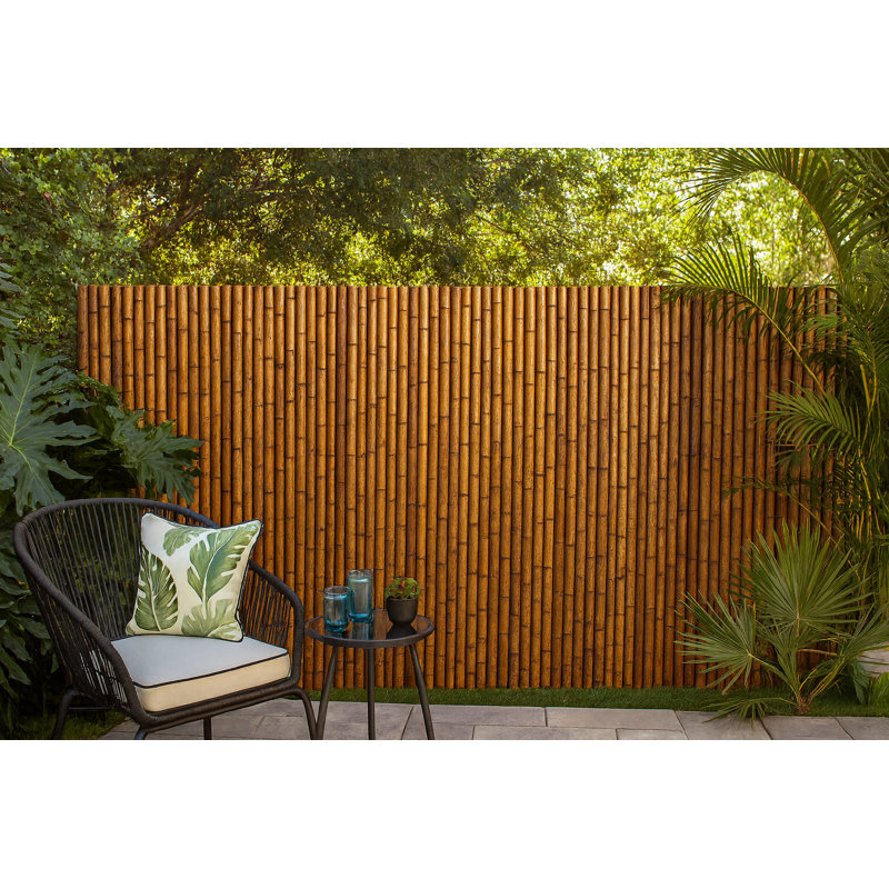 Extra Large 2.5" Carbonized Timber Bamboo Poles fence