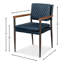 Chaise avec accoudoirs en cuir The Harley-113674992