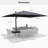 Malieya 120'' x 156'' Rectangular Cantilever Umbrella with Crank Lift Counter Weights Included-1555888157