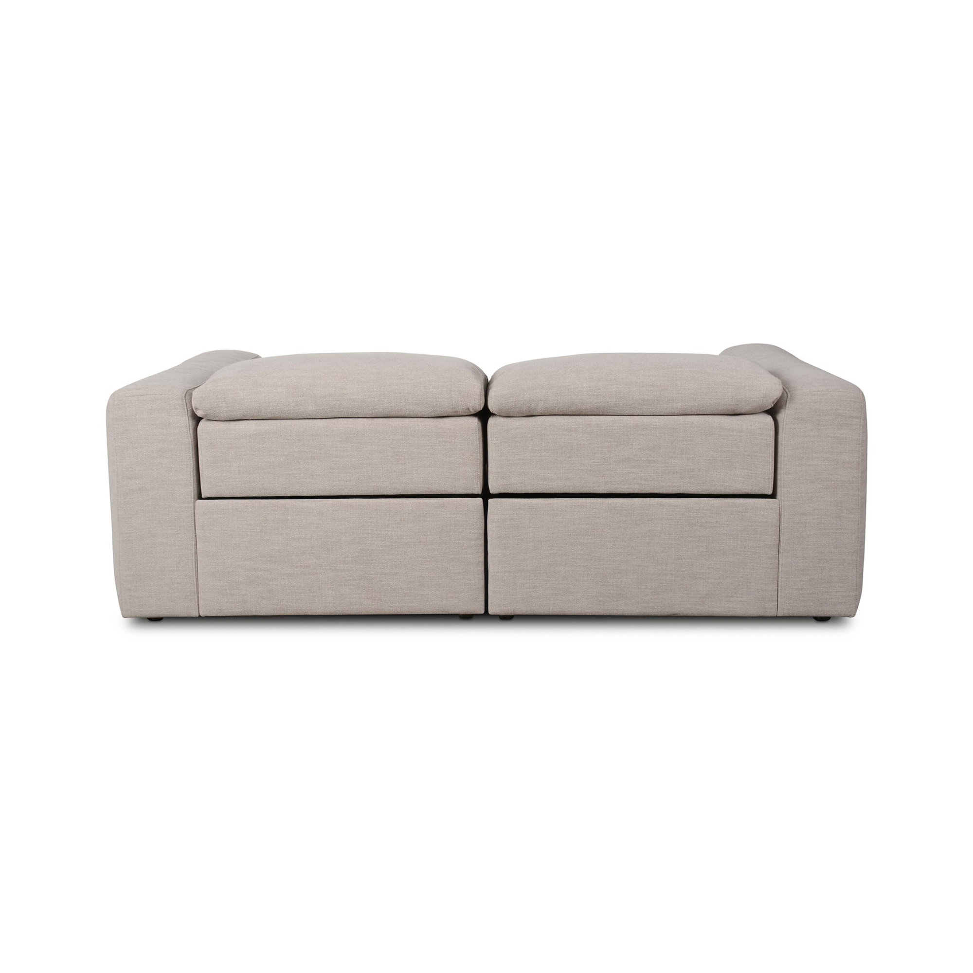 Amed 89" Upholstered Power Reclining Sofa, Laken Stone Polyester Blend