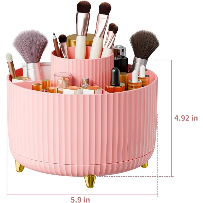 Pamila Plastic Makeup Organizer, Pink
