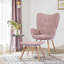 Acantha Velvet Accent Chair with Footstool-1117332185
