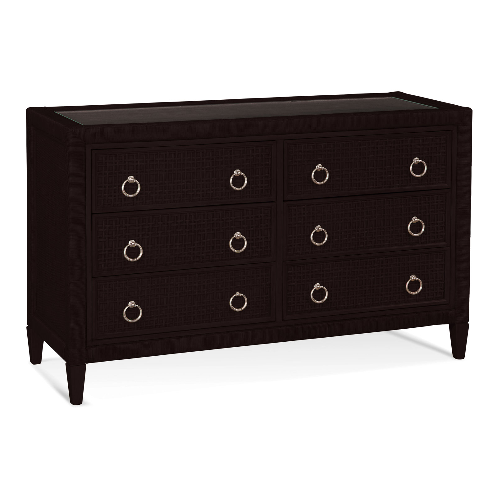 Monterey 54" Double Dresser, Java, Yes, Satin Nickel