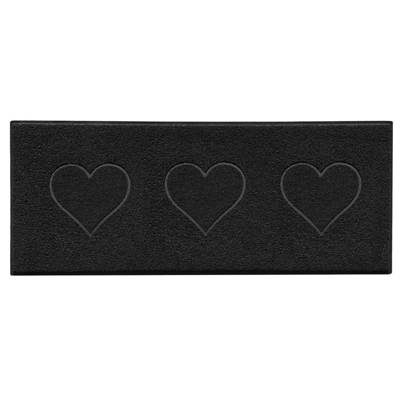 Heart Doormat, Black