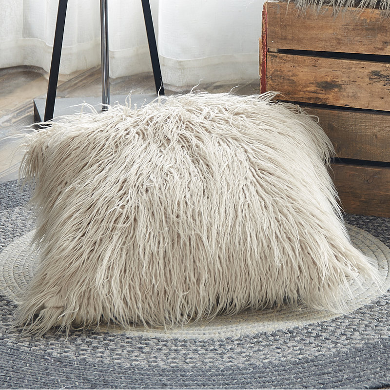 Geometric Square Cushion Cover, Oatmeal