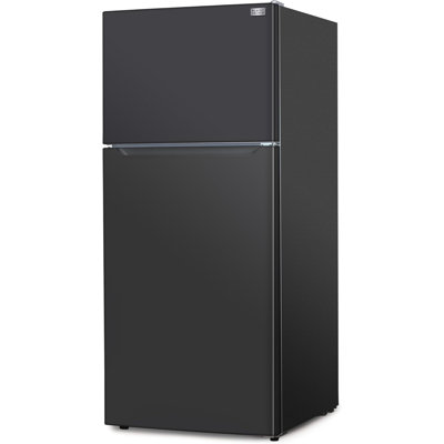 Black+decker 18.1 Cu. Ft. Top Mount Refrigerator With Ice Maker, 2-door Refrigerator With Top Freezer, Freezer Wi In Black