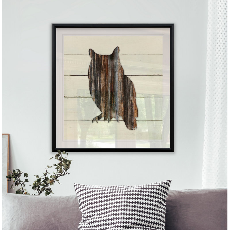 « forestières hibou », impression sur toile, H 26,5 po x l 26,5 po x P 1,5 po
