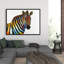 " Colorful Profile View Of A Zebra "-98694457