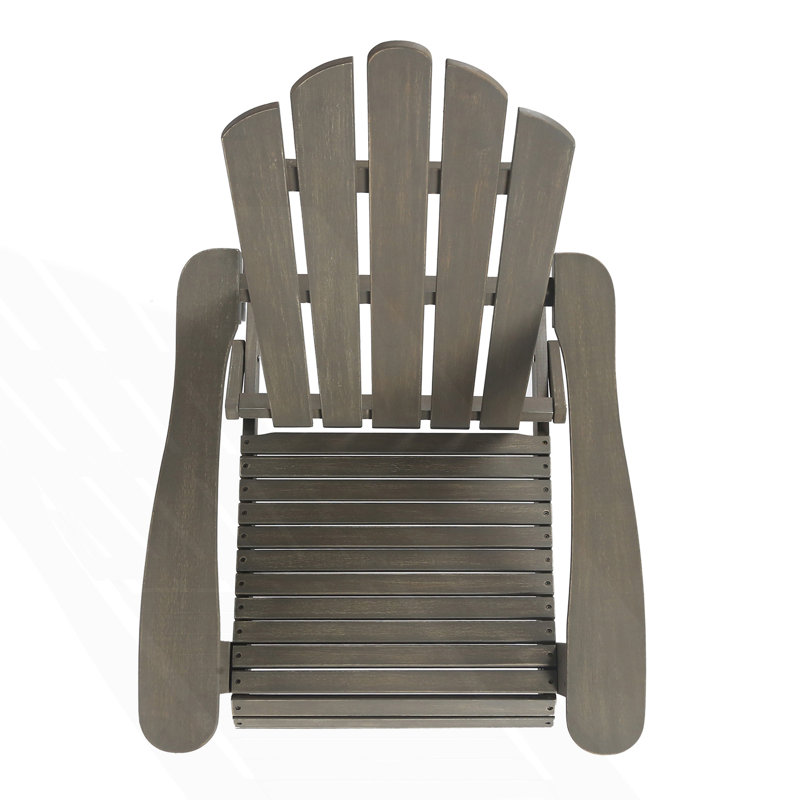 Foldable Adirondack Chair, Patio Chair, Gray