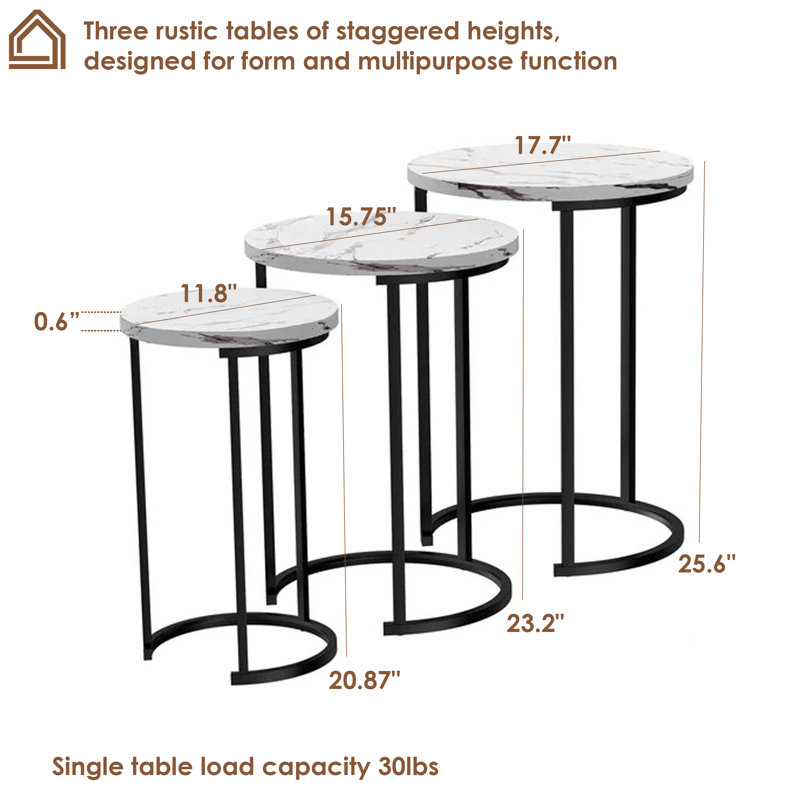 Brooksie Nesting Tables, White