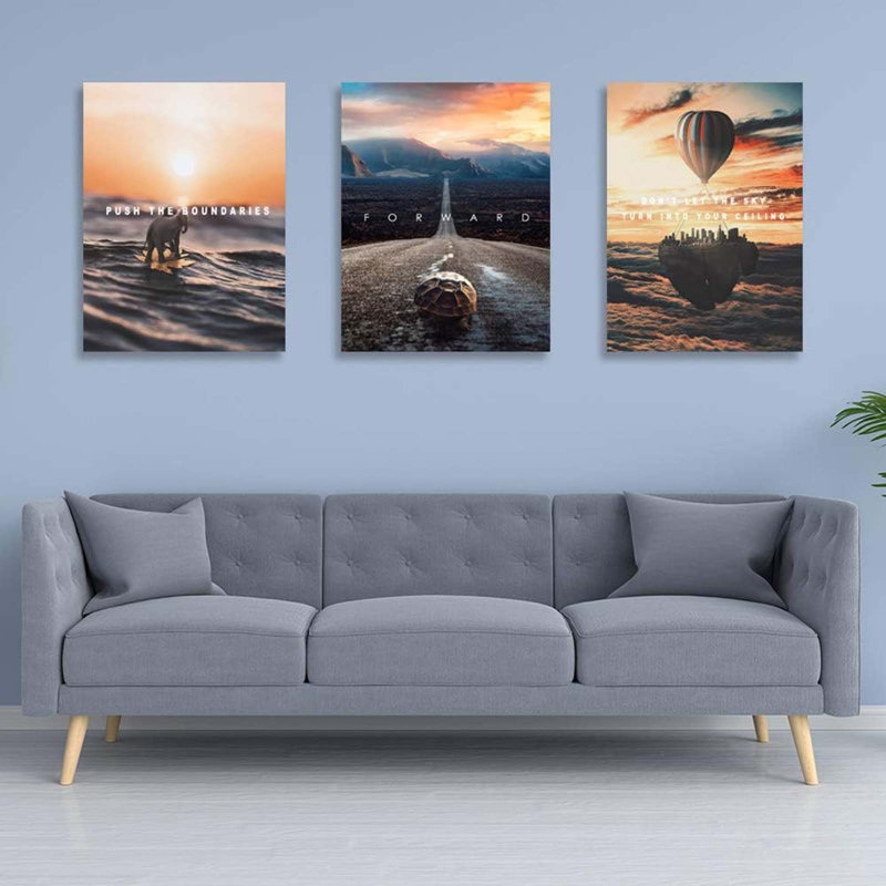3 Piece Wrapped Canvas Print, 60 cm H x 40 cm W