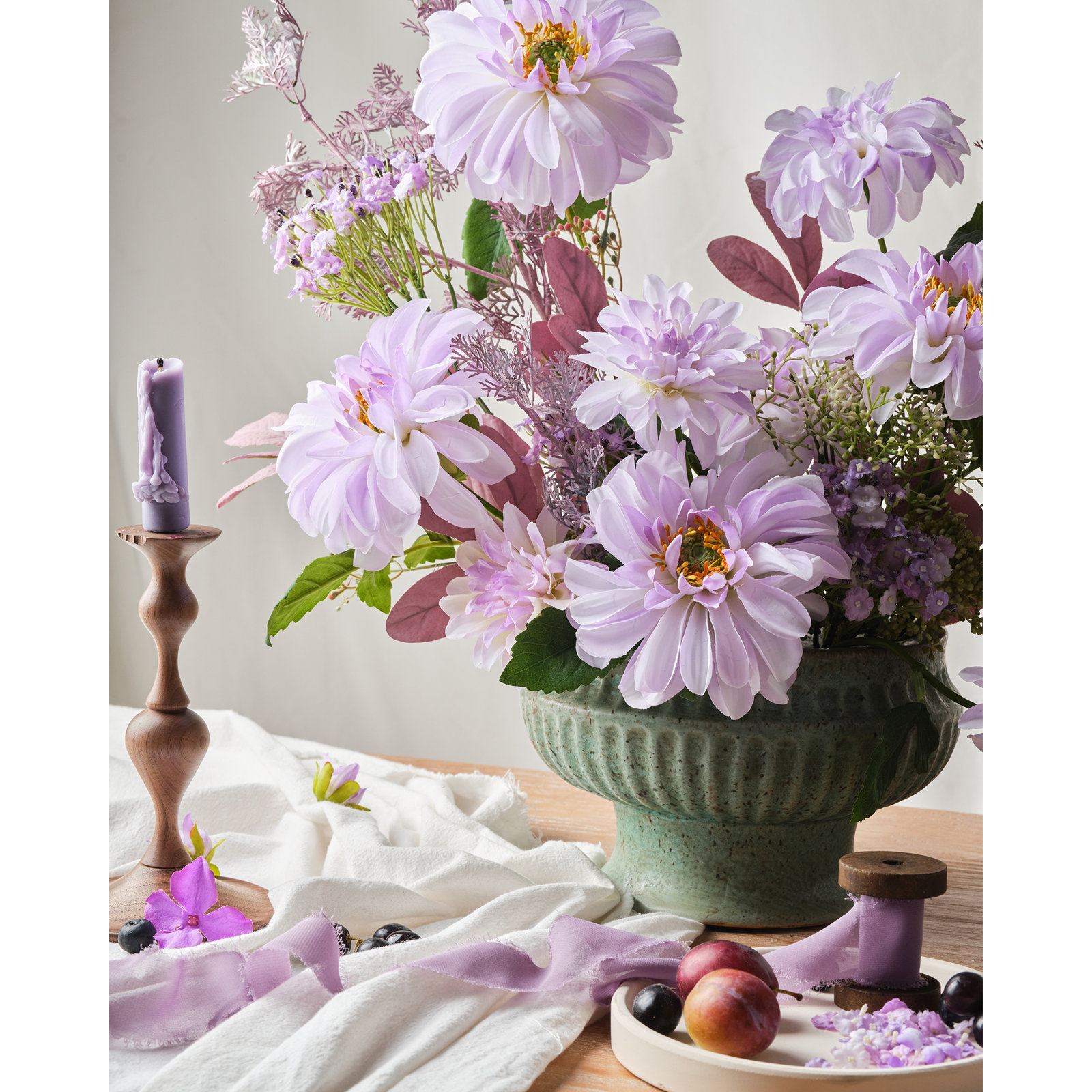 Dahlia Floral Stems, Purple