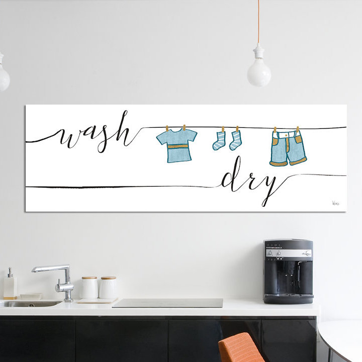 " Wash And Dry II " by Veronique Charron, 12" H x 36" W x 1.5" D, Wrapped Canvas