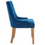 Chaise d'appoint rembourrée bleu marine Cavarus