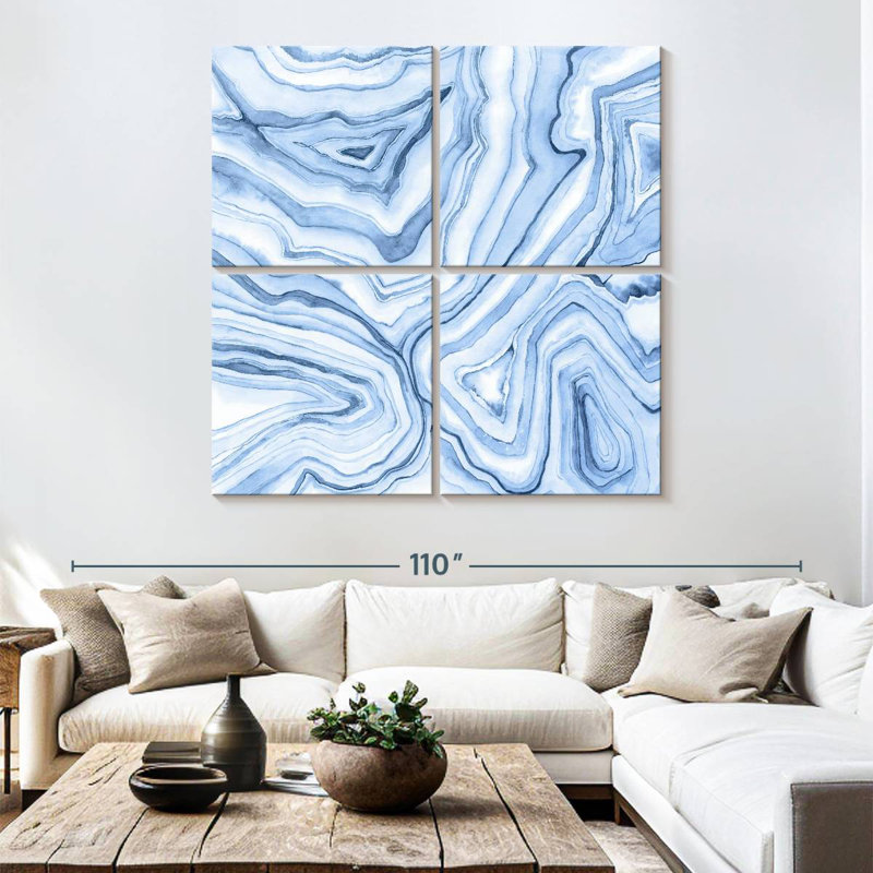 Indigo Agate Avery I, 74" H x 74" W