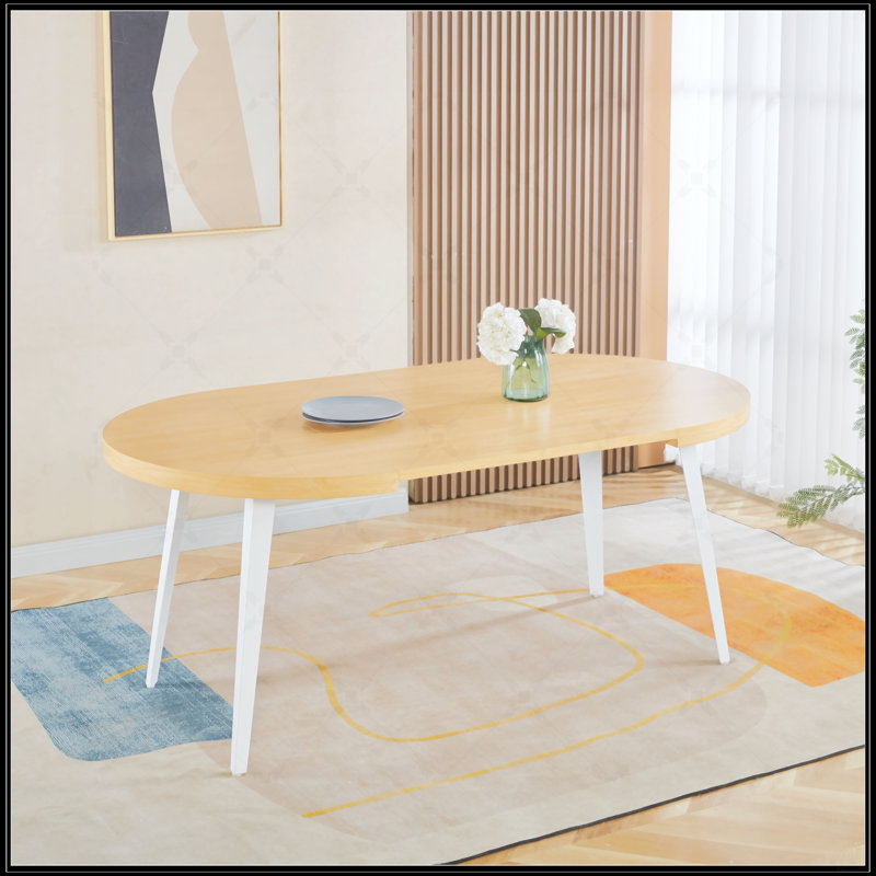 Table extensible, Blanc, Chêne