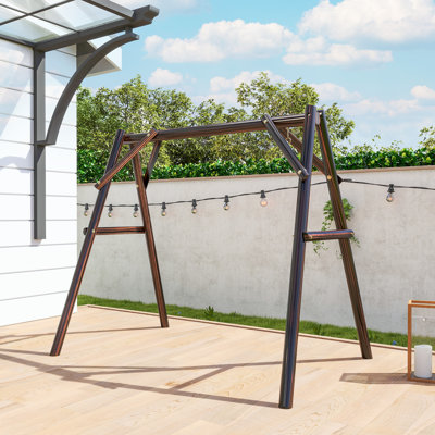 Support de balançoire de porche robuste de 300 kg (660 lb), structure en A, support de chaise suspendue autoportant uniquement pour porche, pelouse, jardin, cour arrière