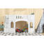 Lit mezzanine blanc avec matériaux et rangement-1805324911